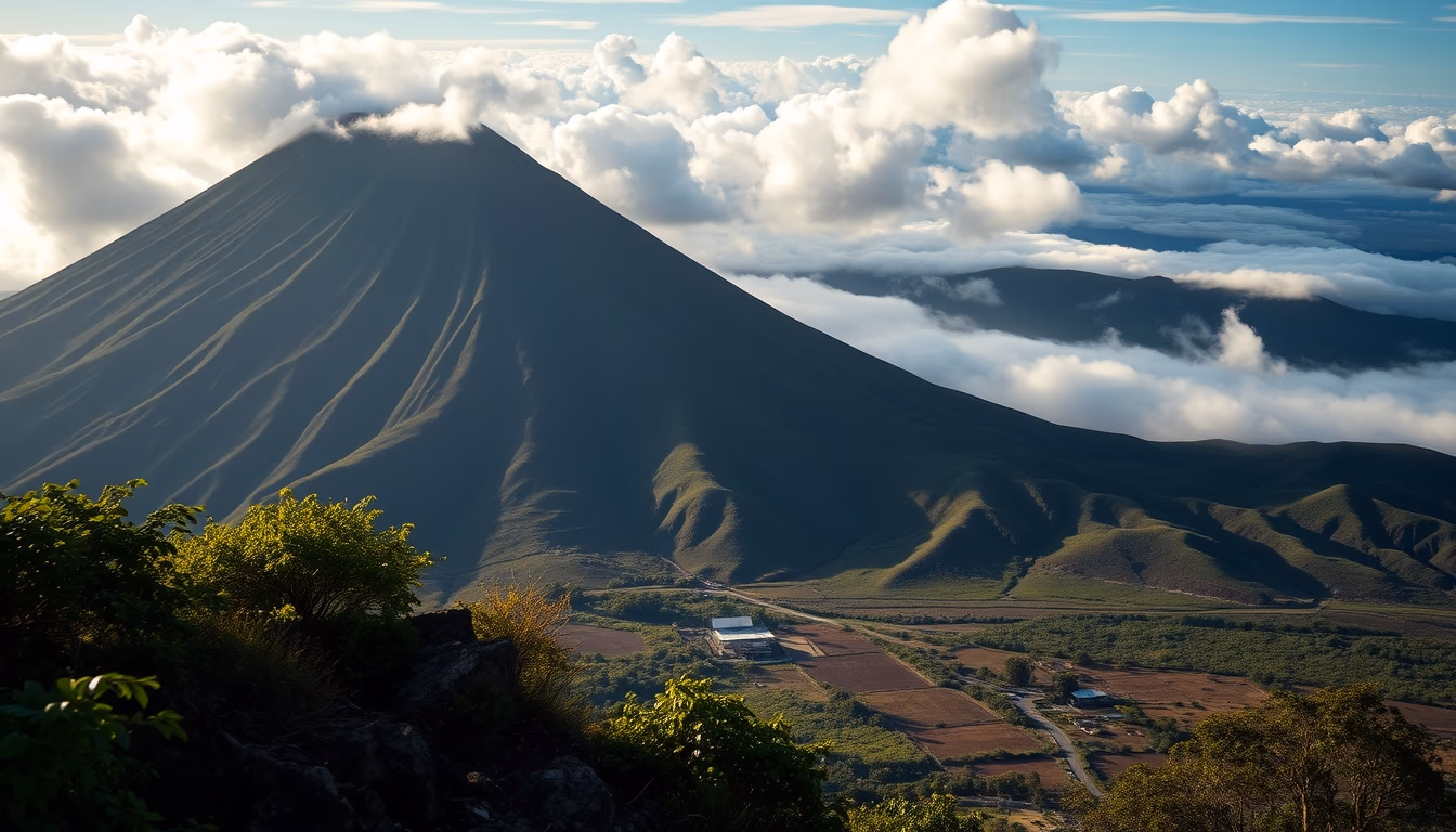 mount yasur vanuatu in editorial style