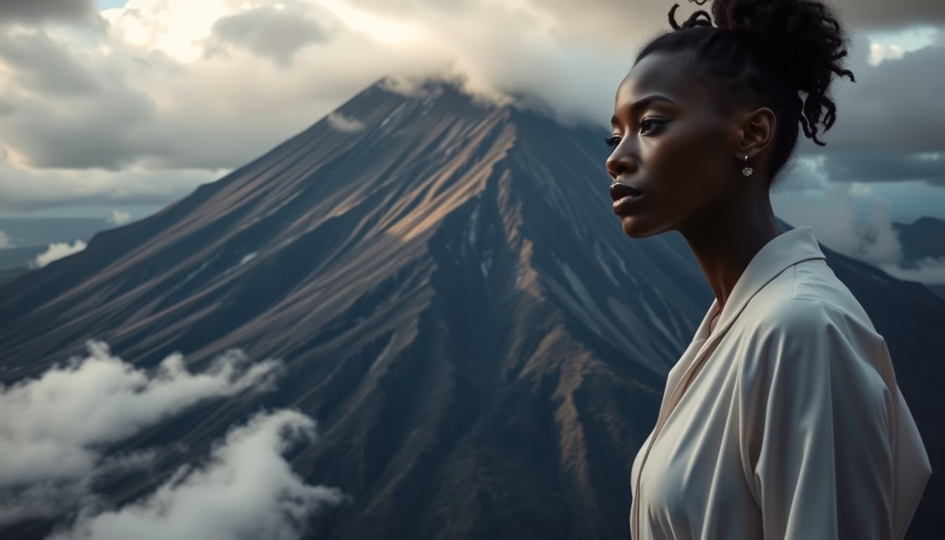 mount yasur vanuatu in editorial style