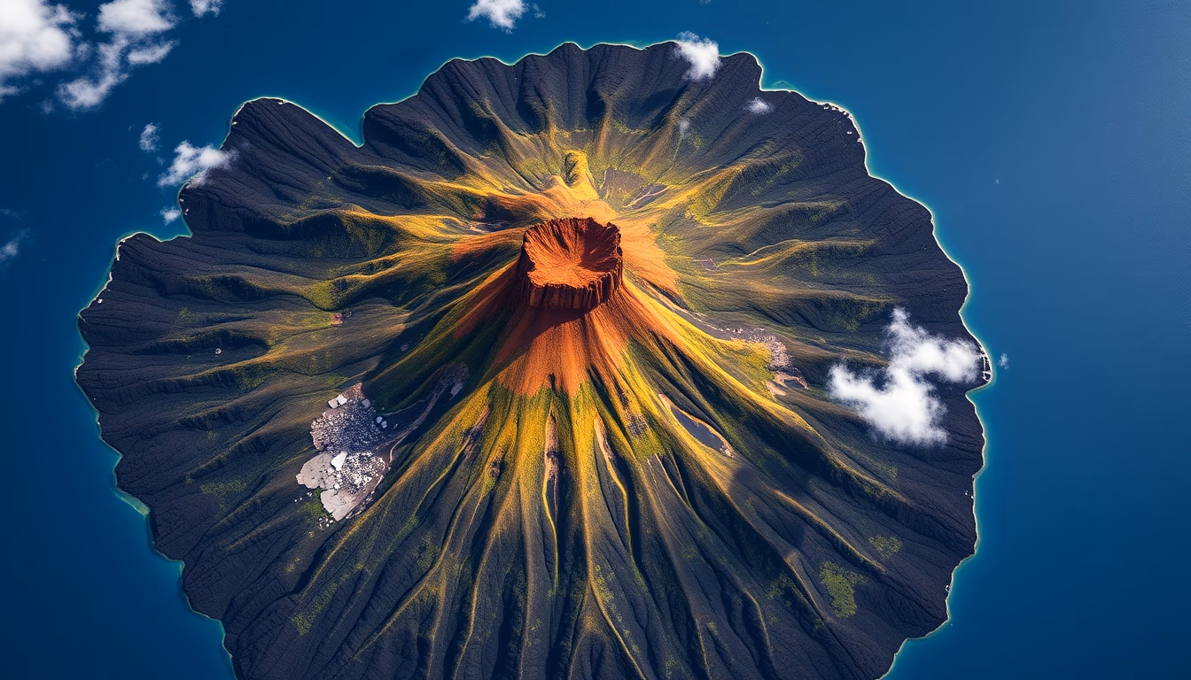 mount yasur vanuatu in editorial style