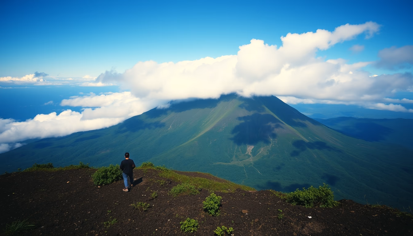 mount yasur vanuatu in editorial style