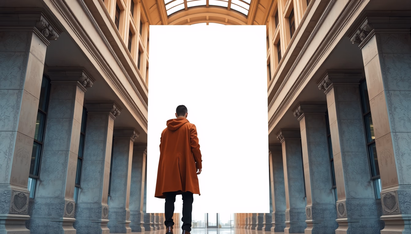 movie poster mockup blank in editorial style