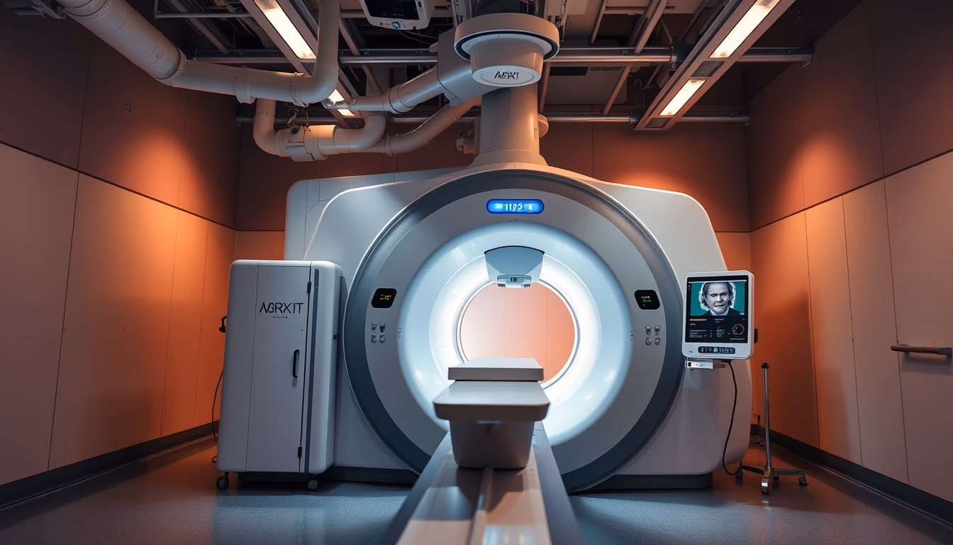 Mri machine gantry em estilo editorial