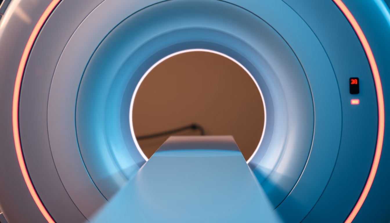 Mri scanner machine modern em estilo editorial