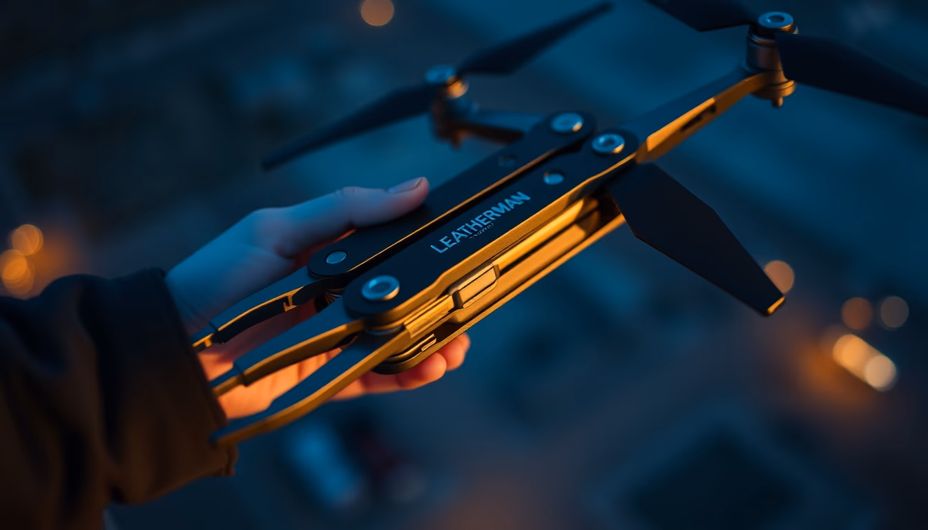 multitool leatherman in editorial style