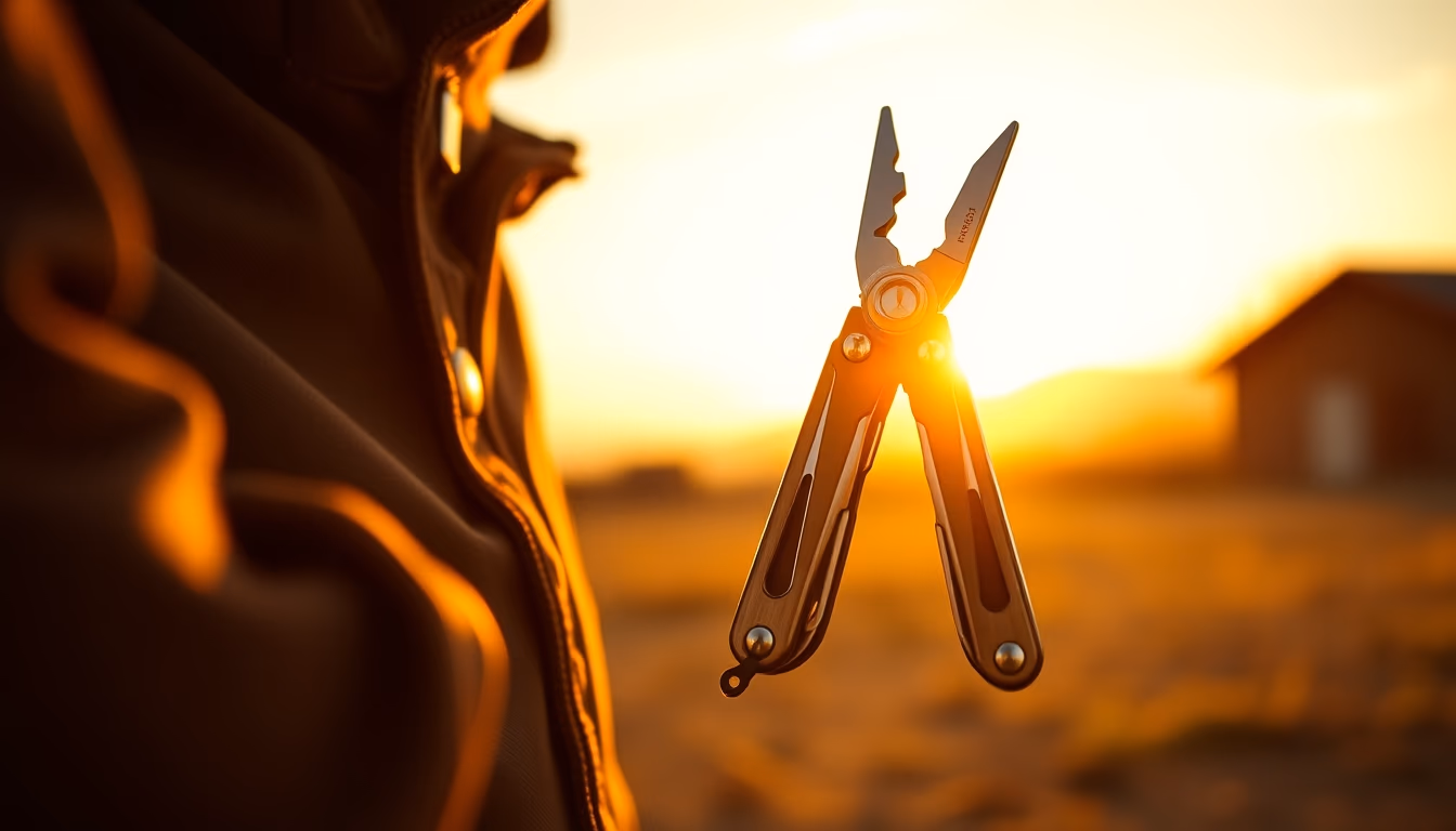 multitool leatherman in editorial style