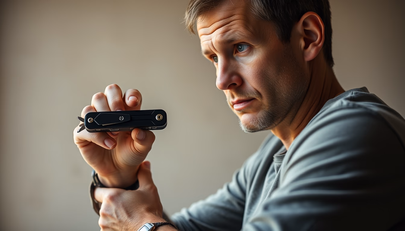 multitool leatherman in editorial style