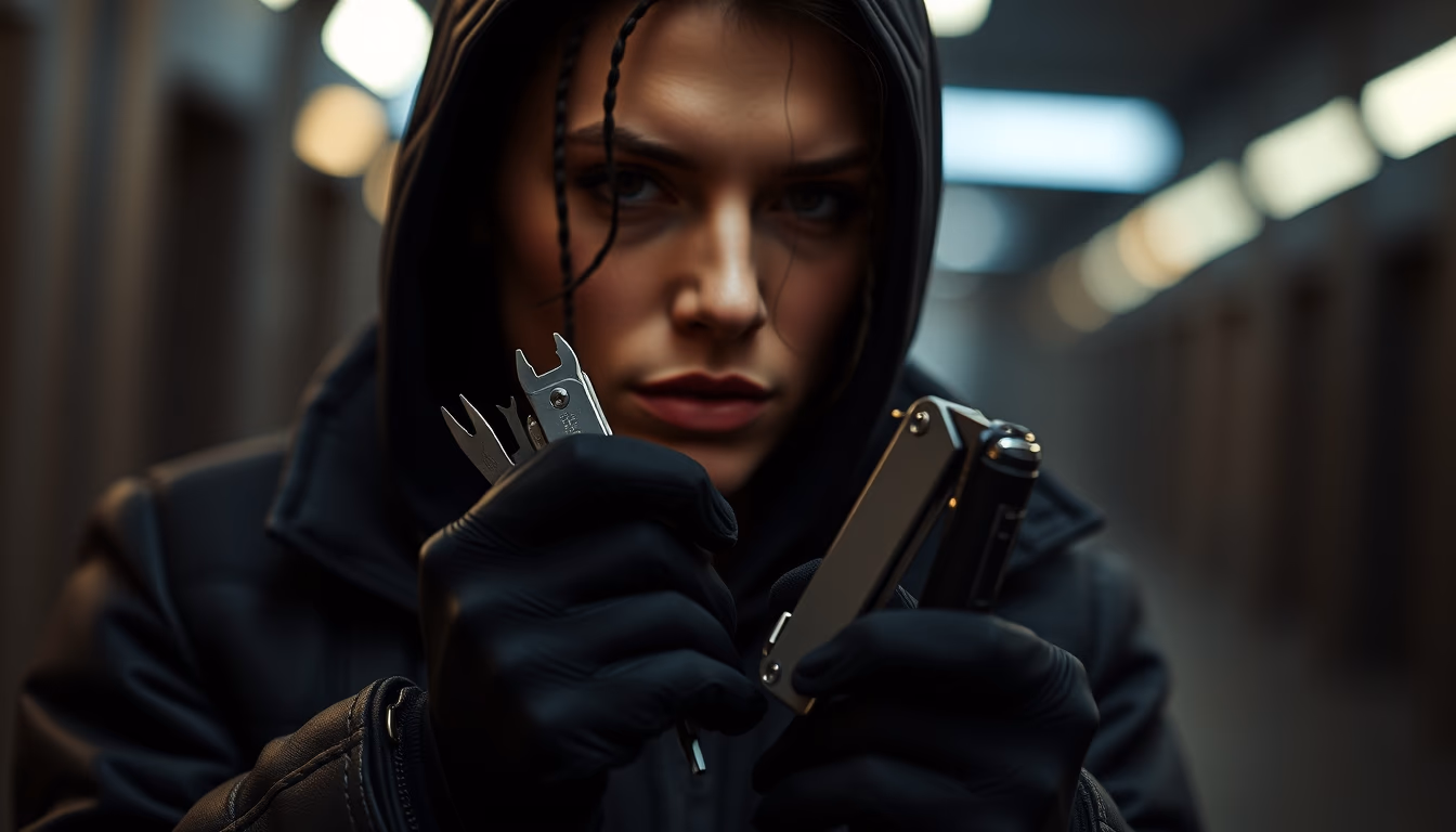 multitool leatherman in editorial style