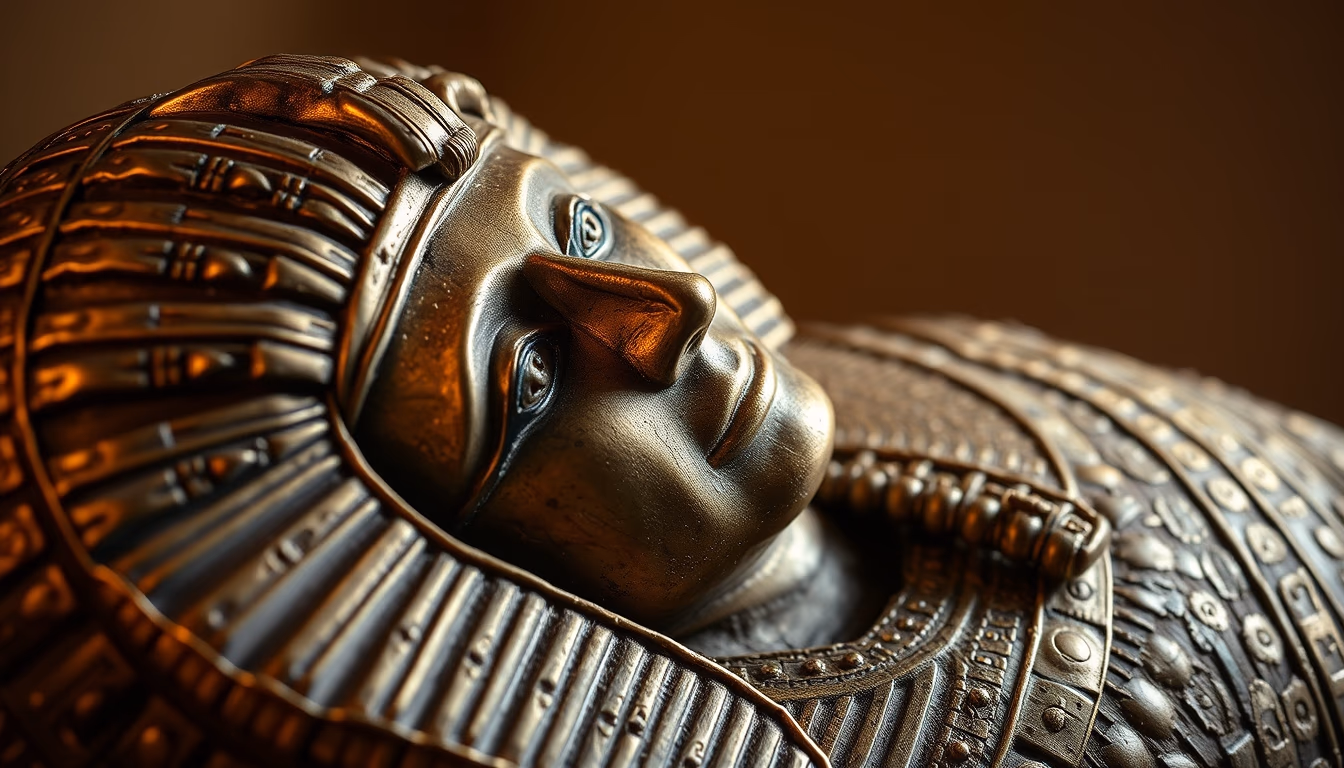 mummy sarcophagus egypt in editorial style