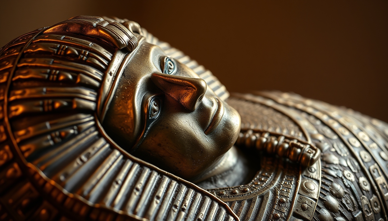 mummy sarcophagus egypt in editorial style