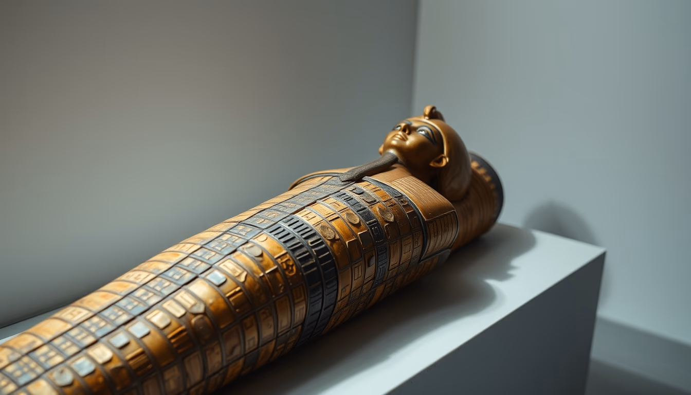 mummy sarcophagus egypt in editorial style