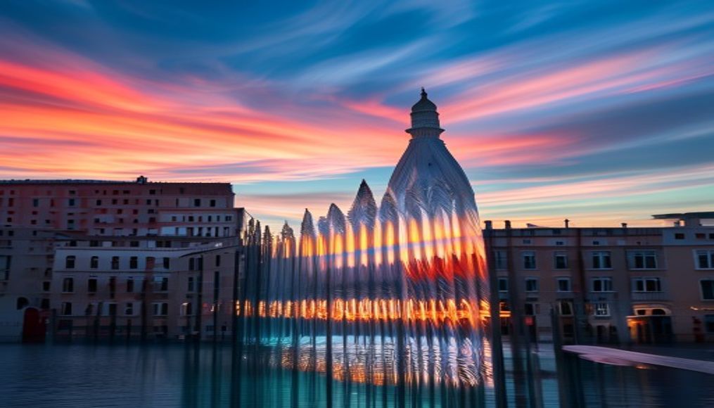 murano glass venetian in editorial style