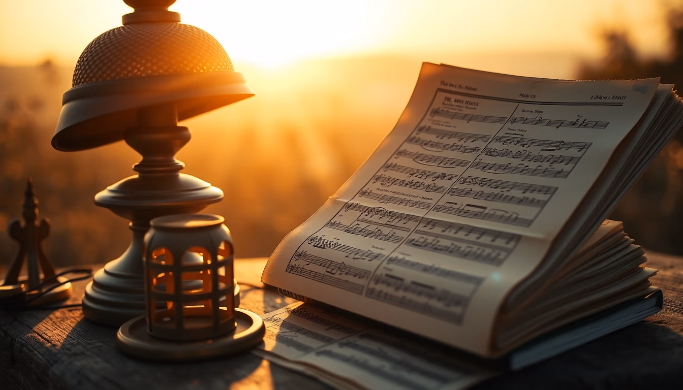 music sheet handwritten antique in editorial style