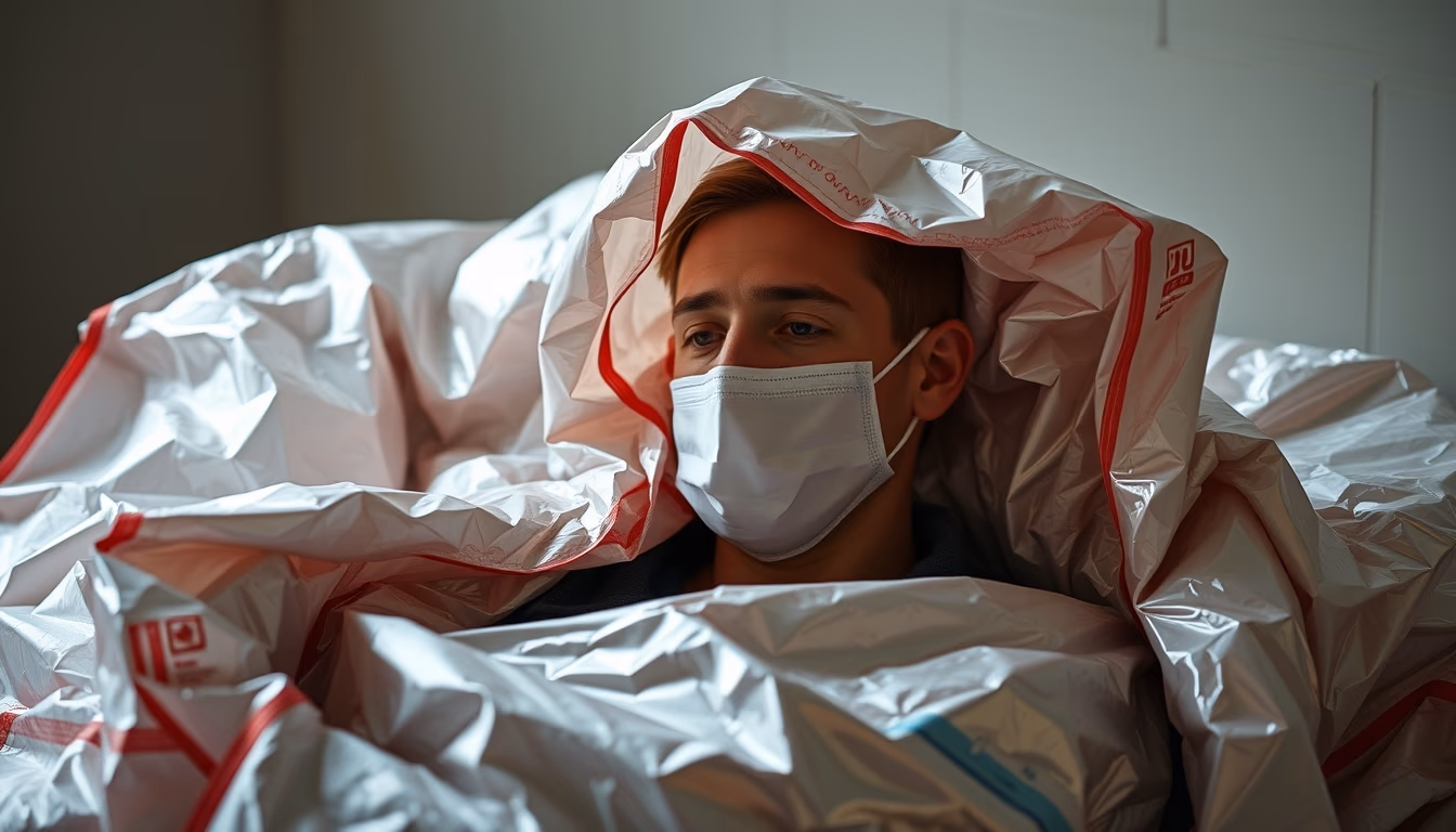 mylar emergency blanket in editorial style