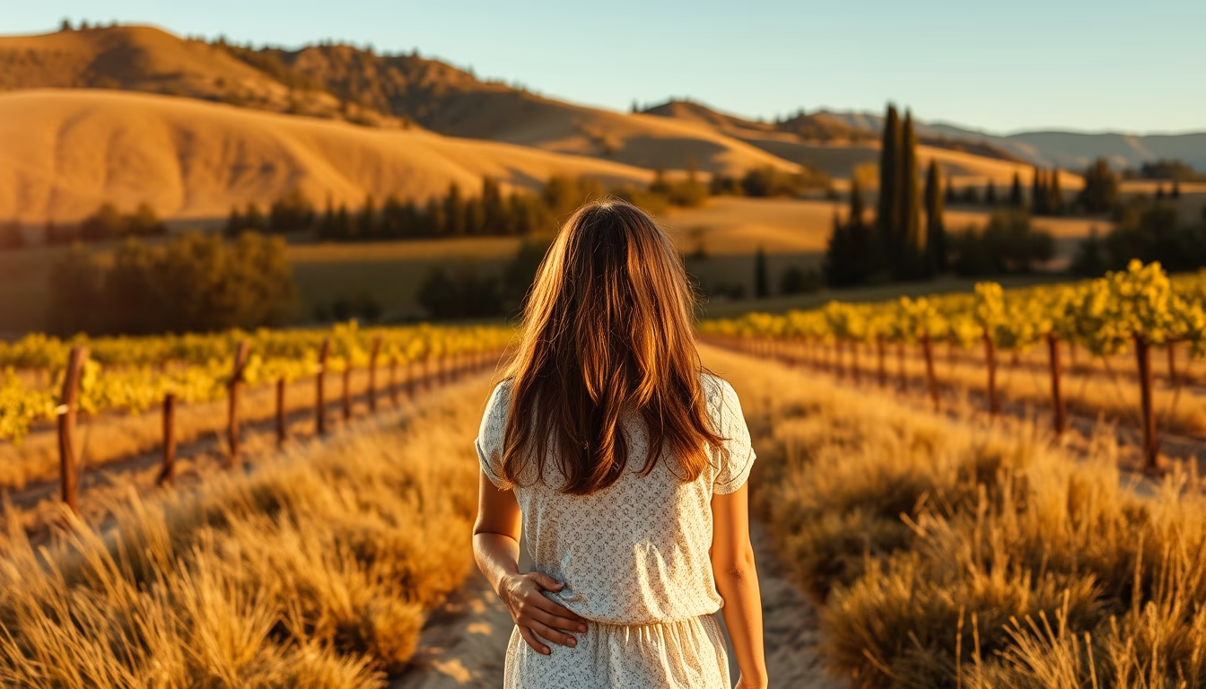 napa valley california in editorial style