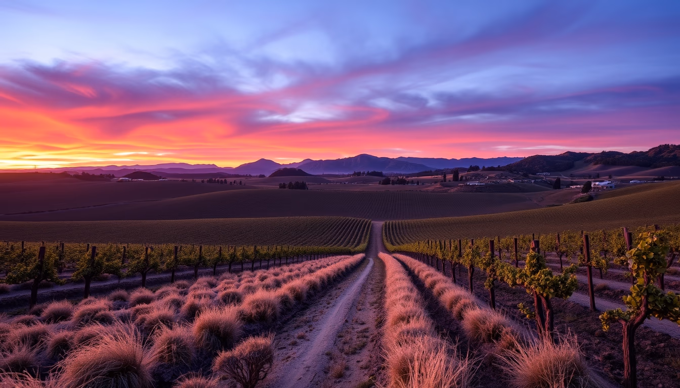 napa valley california in editorial style