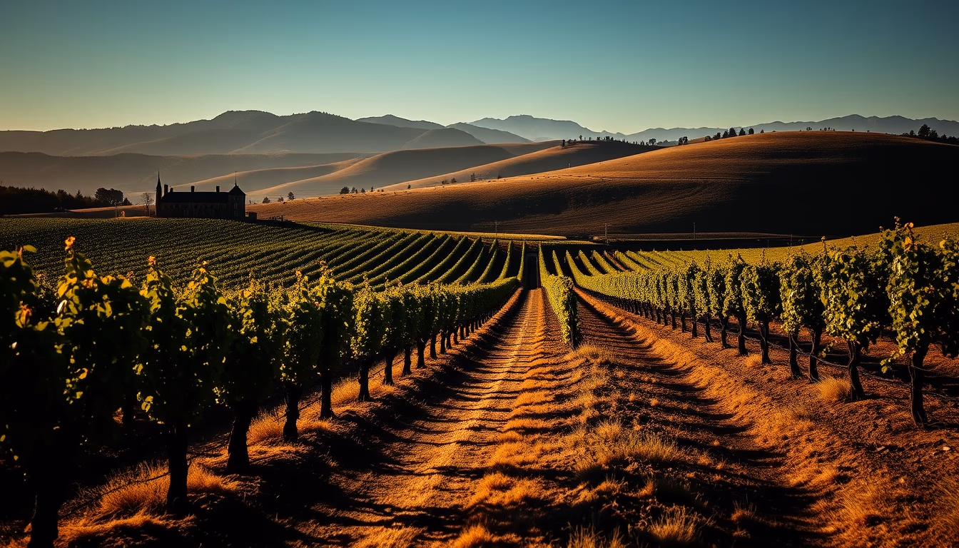 napa valley california in editorial style