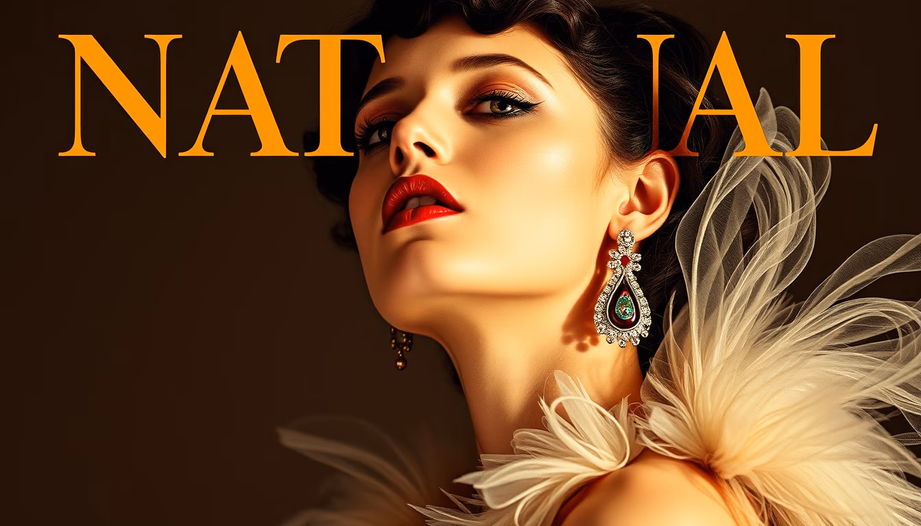 national magazine 1920s cover in editorial style