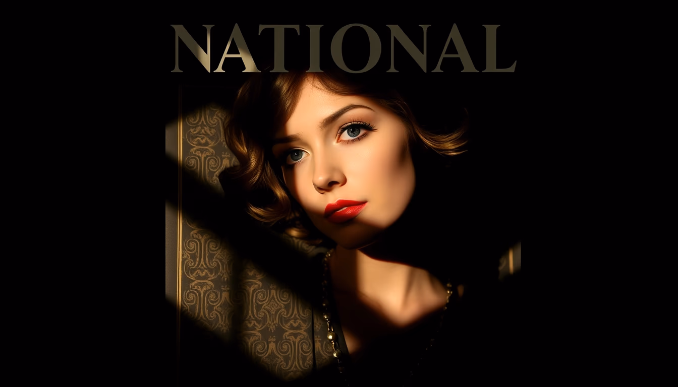 national magazine 1920s cover in editorial style