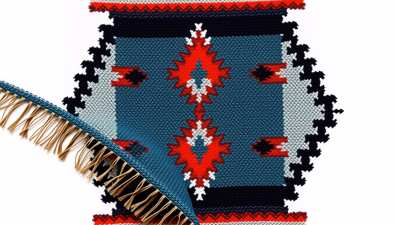 navajo blanket pattern in editorial style