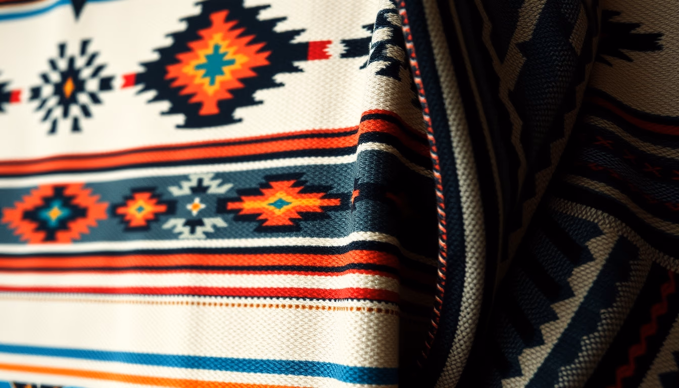 navajo blanket pattern in editorial style