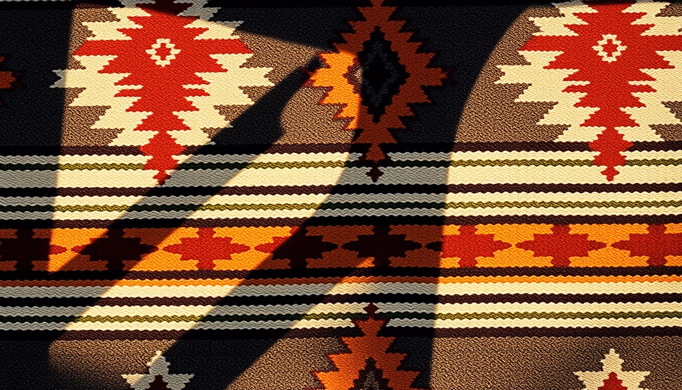 navajo blanket pattern in editorial style