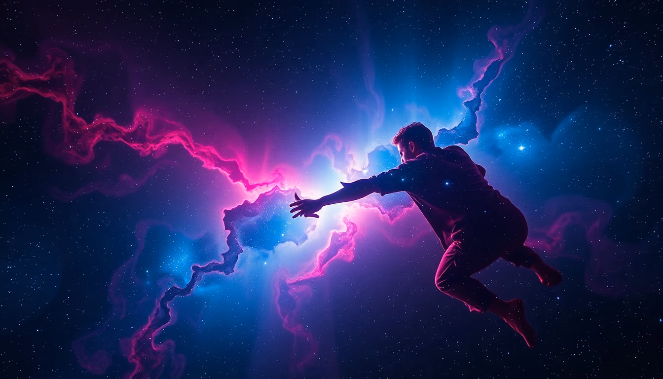 nebula colorful deep space in editorial style