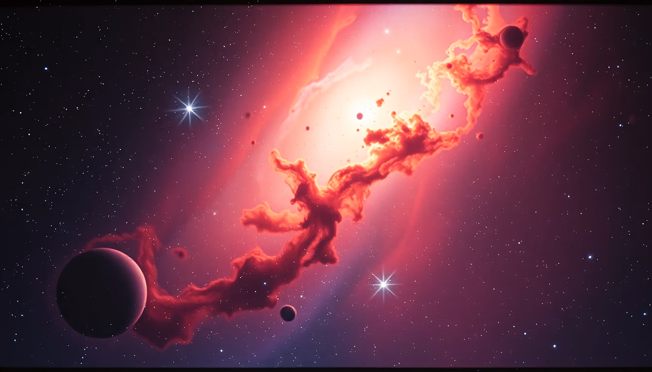 nebula colorful deep space in editorial style