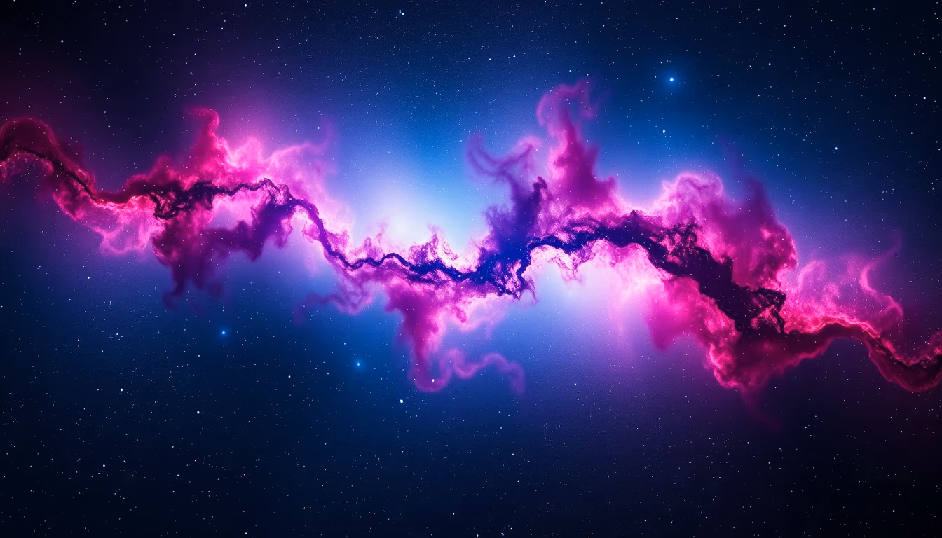 nebula colorful deep space in editorial style