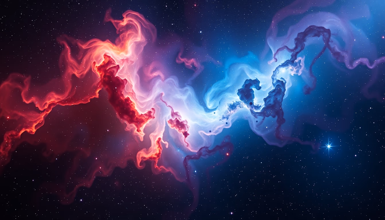 Nebula colorful deep space em estilo editorial