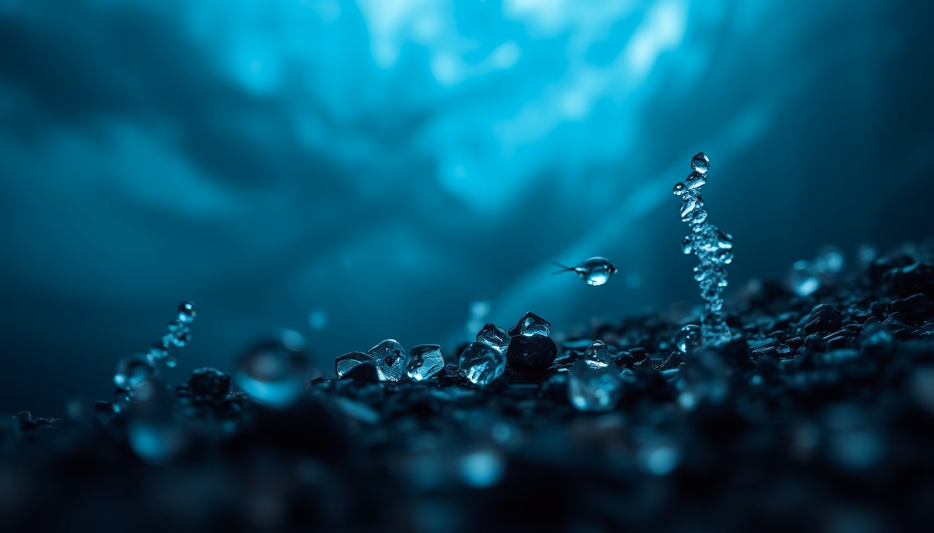 neptune deep blue storms in editorial style