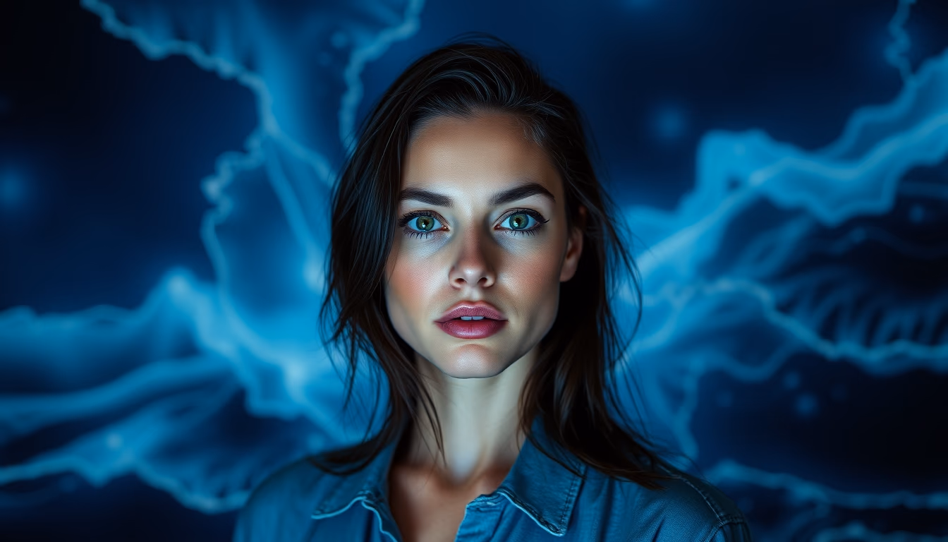 neptune deep blue storms in editorial style