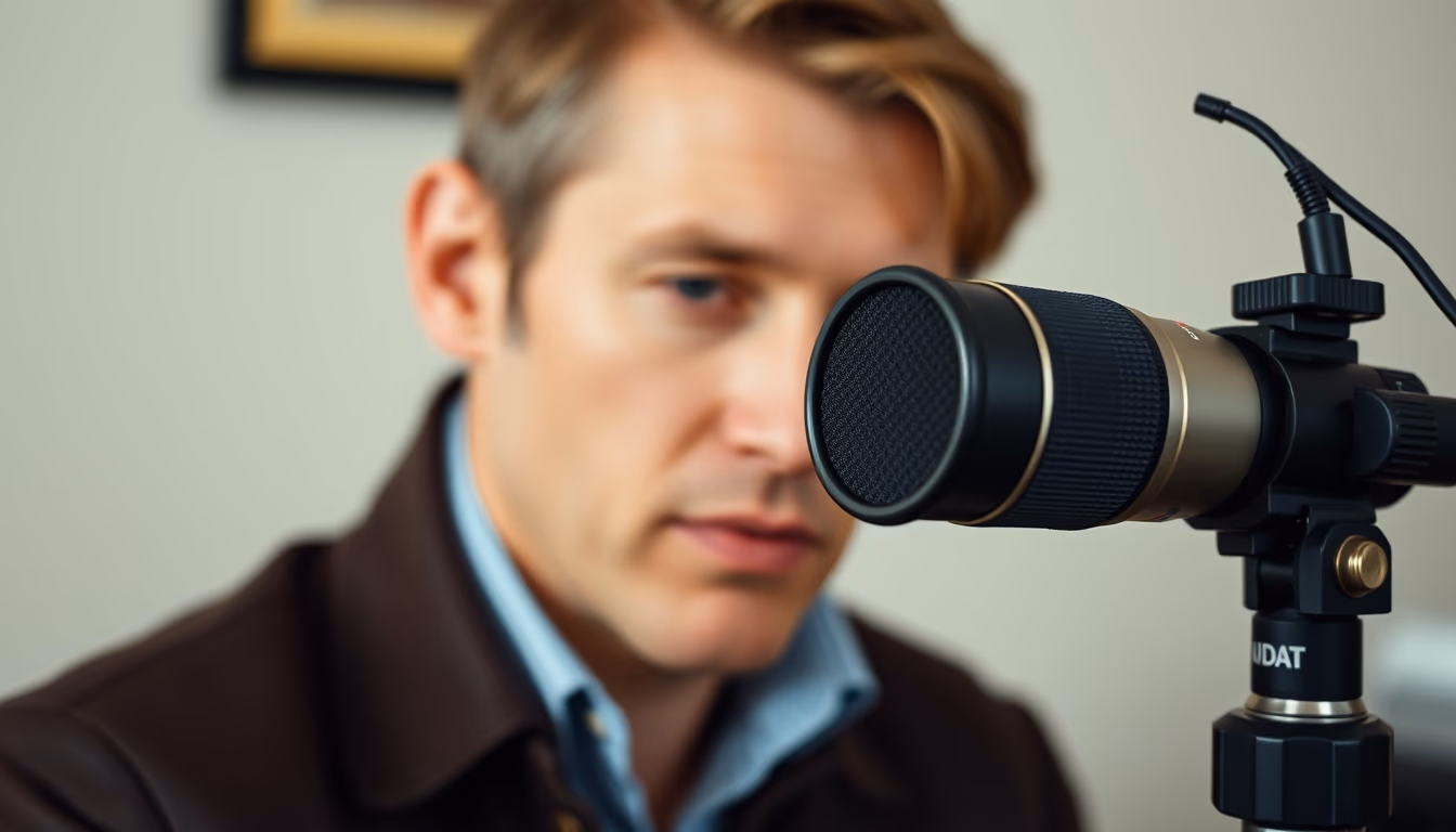 Neumann u87 mic em estilo editorial