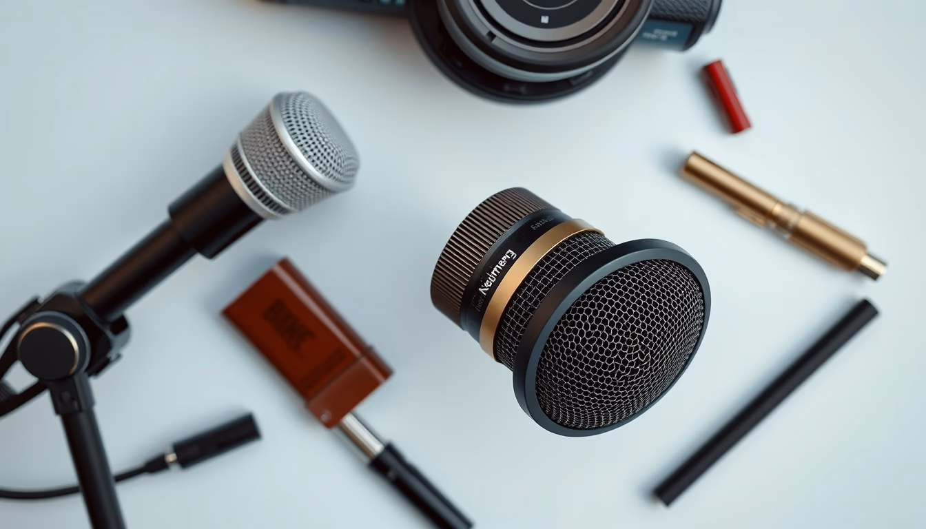 neumann u87 mic in editorial style