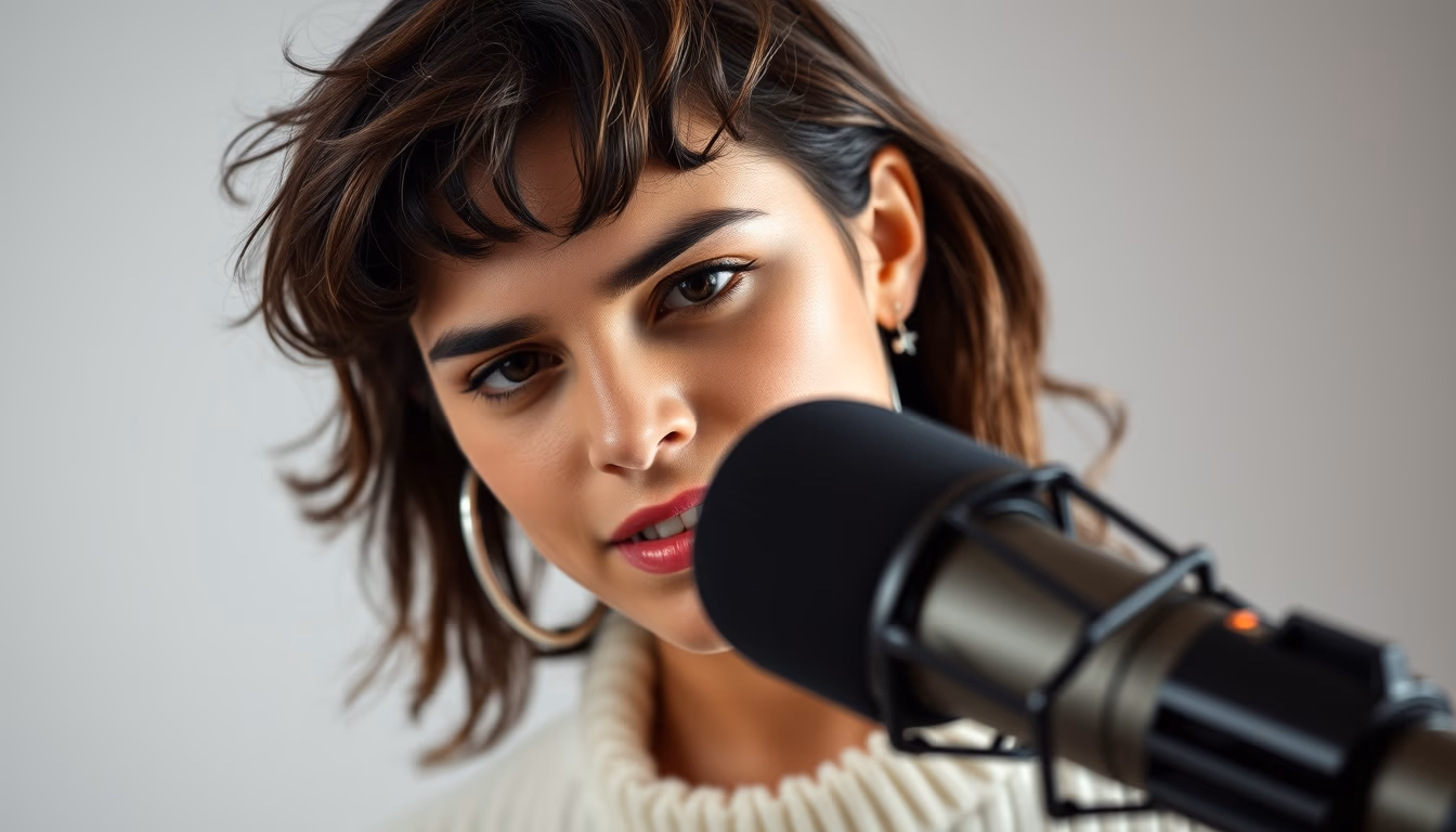 neumann u87 mic in editorial style