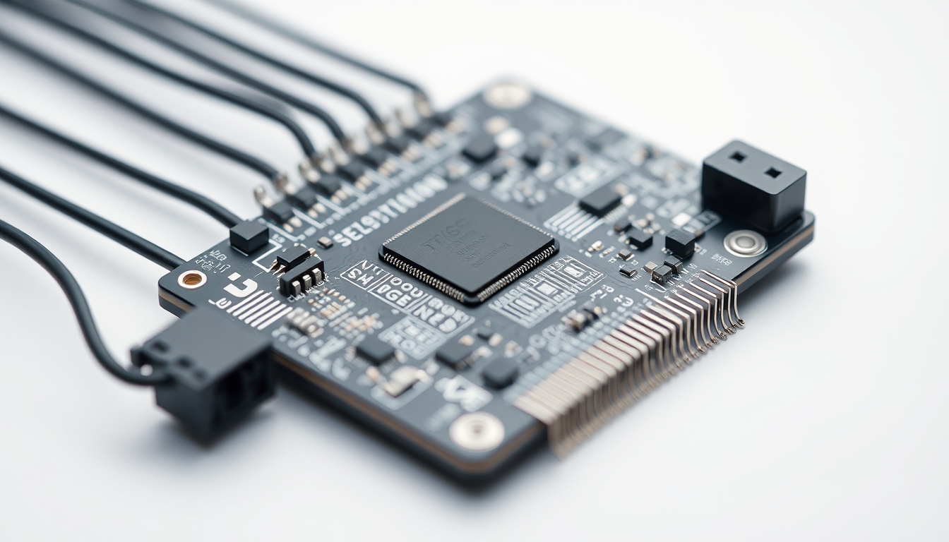 neuromorphic chip in editorial style