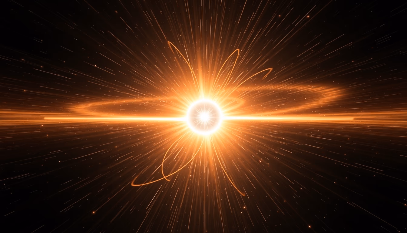 neutron star pulsar in editorial style