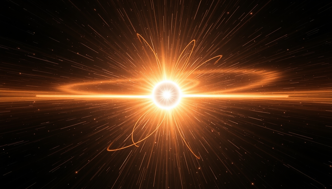 neutron star pulsar in editorial style
