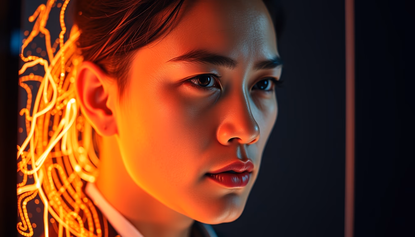 NFT art on transparent OLED screen em estilo editorial