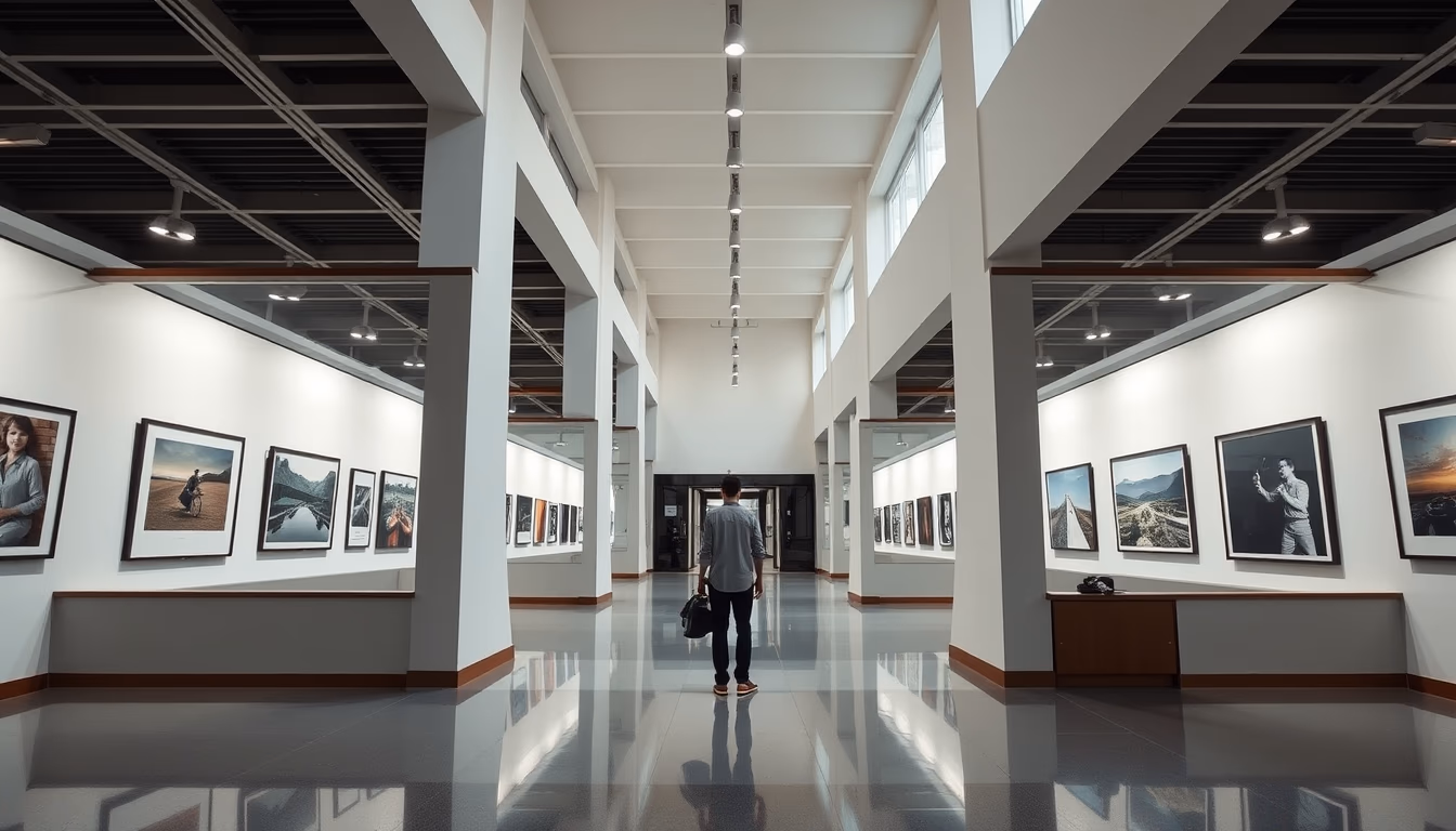 NFT marketplace gallery digital art display in editorial style