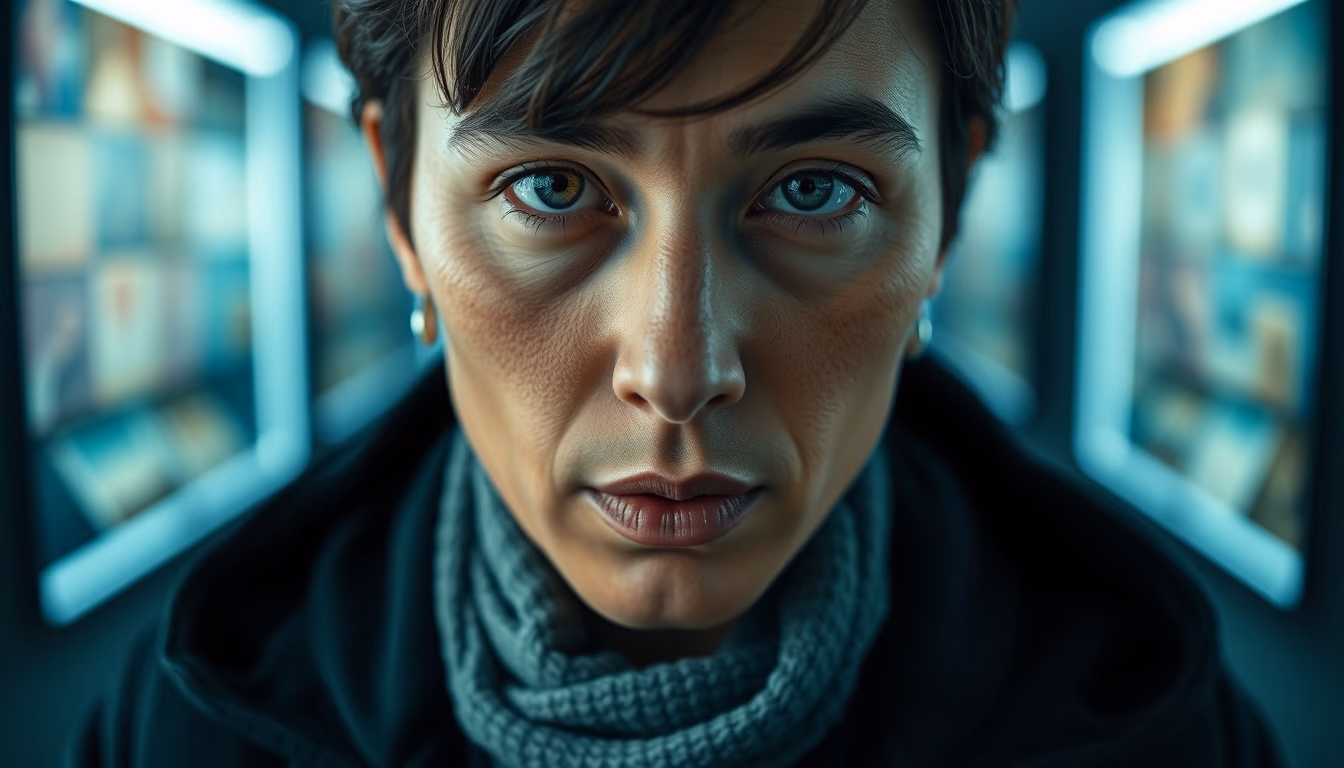 Marketplace de NFT gallery digital art display em estilo editorial