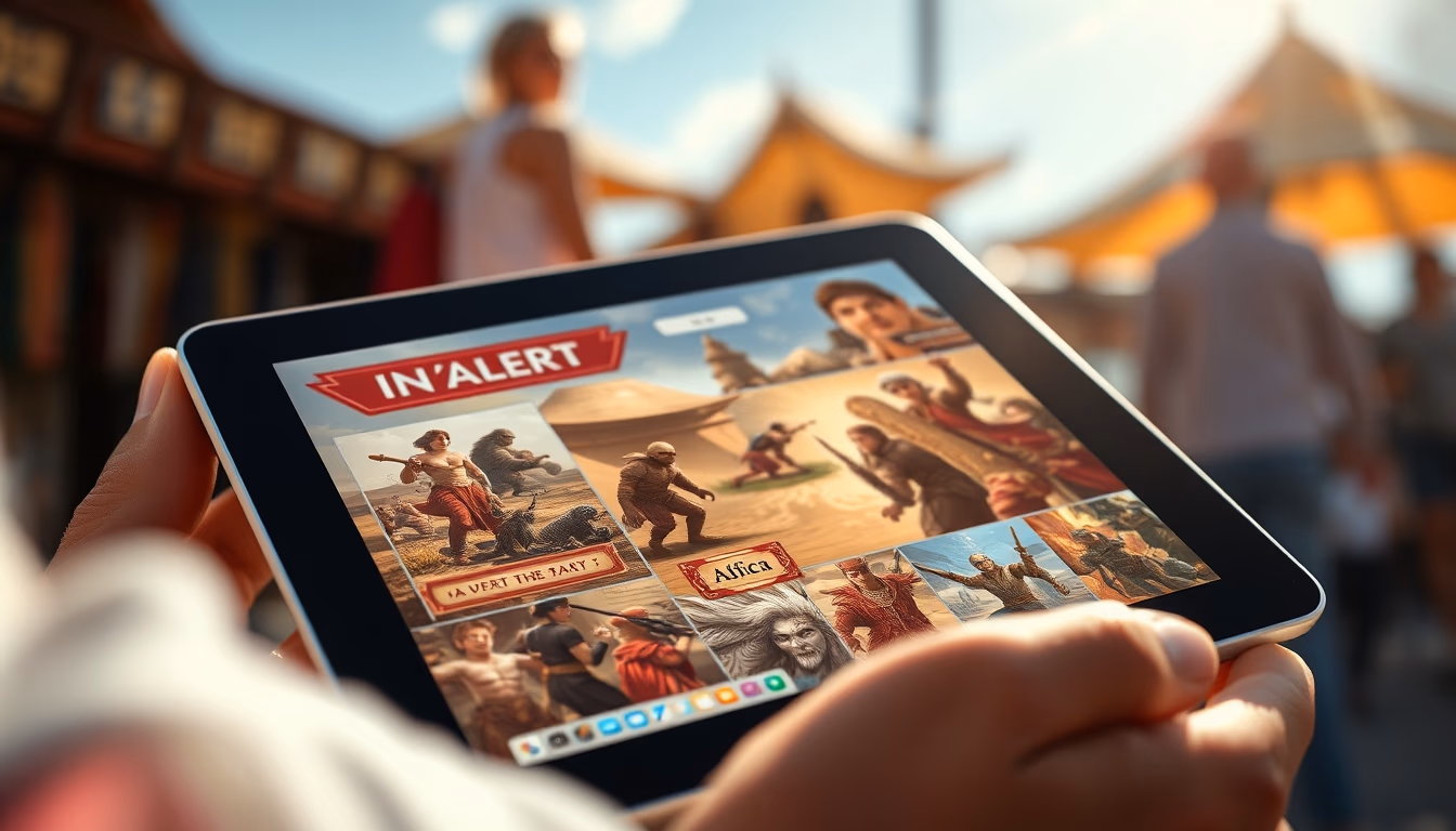 NFT marketplace gallery of digital art on tablet in editorial style