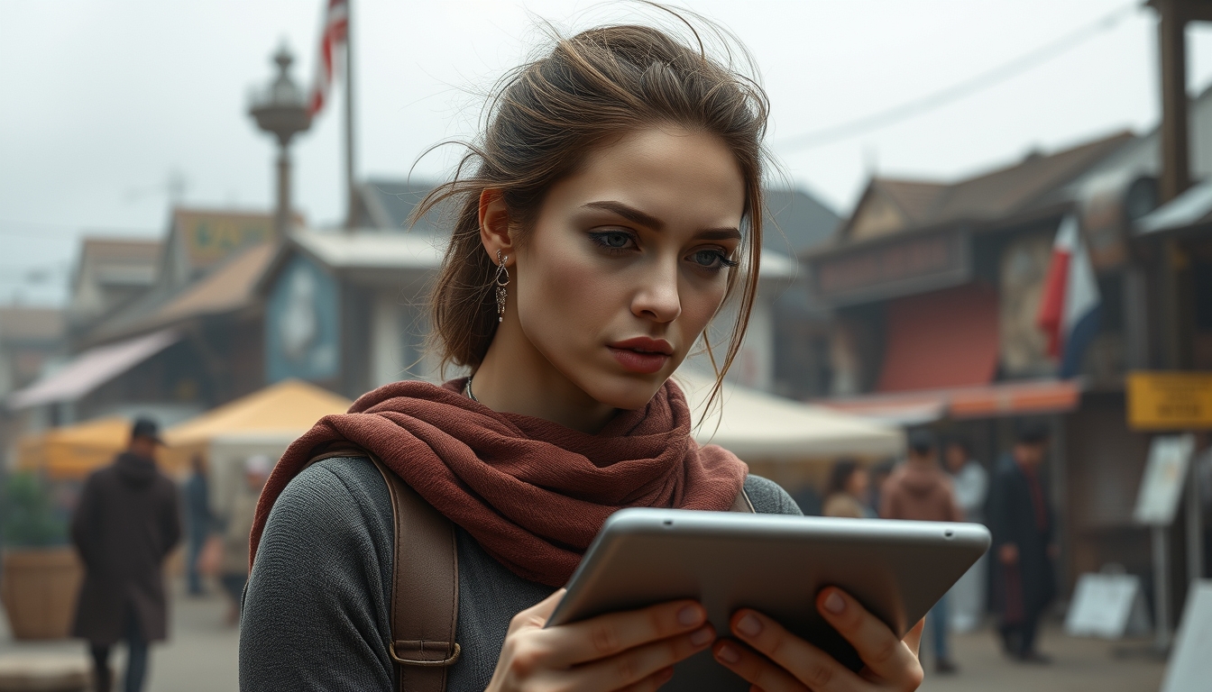 Marketplace de NFT galeria de arte digital em tablet em estilo editorial