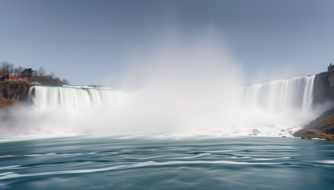 Niagara falls long exposure em estilo editorial