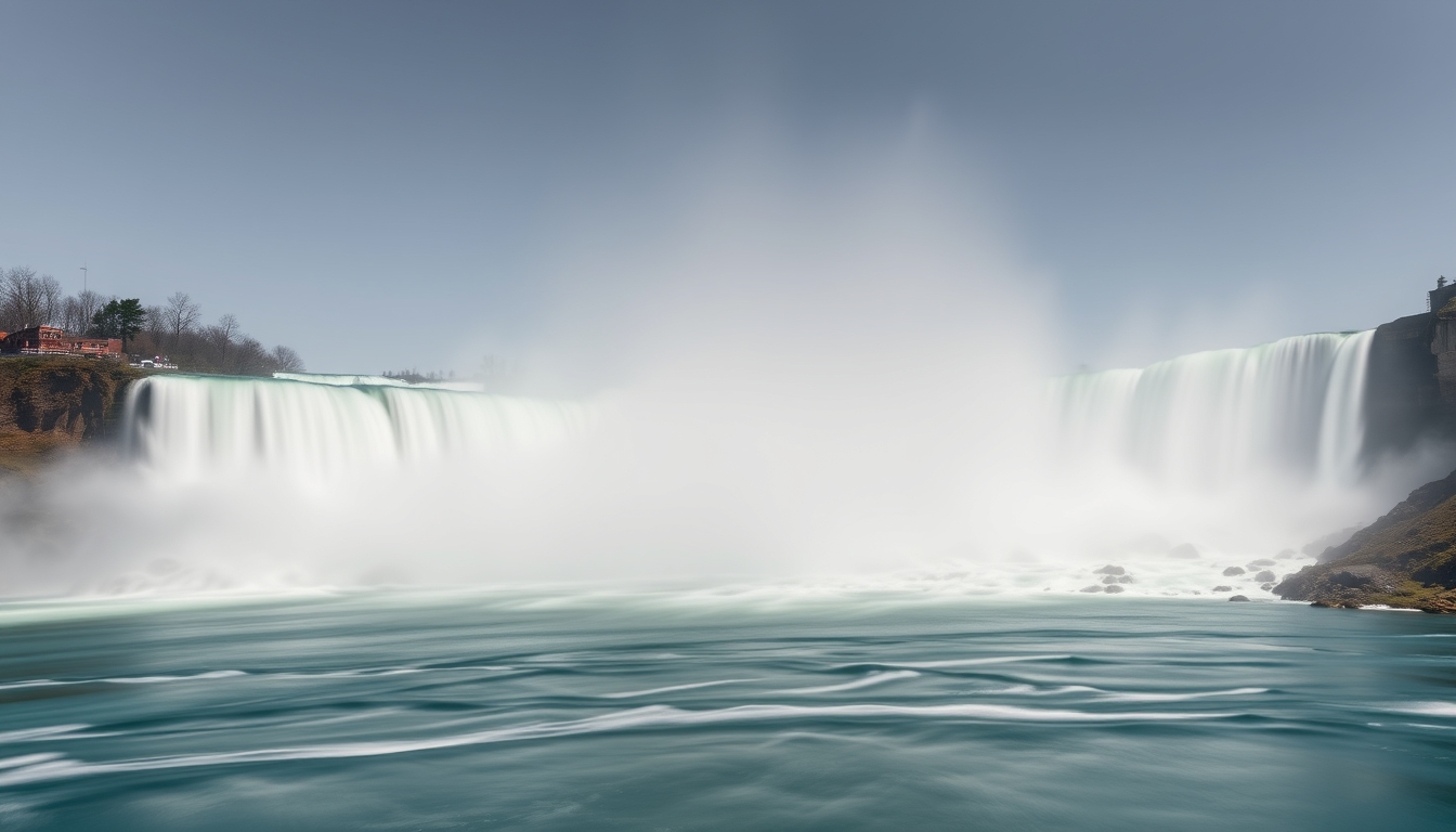 niagara falls long exposure in editorial style