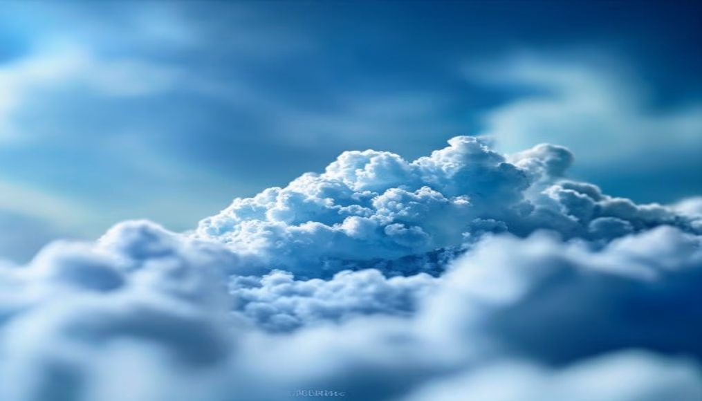 noctilucent clouds blue in editorial style