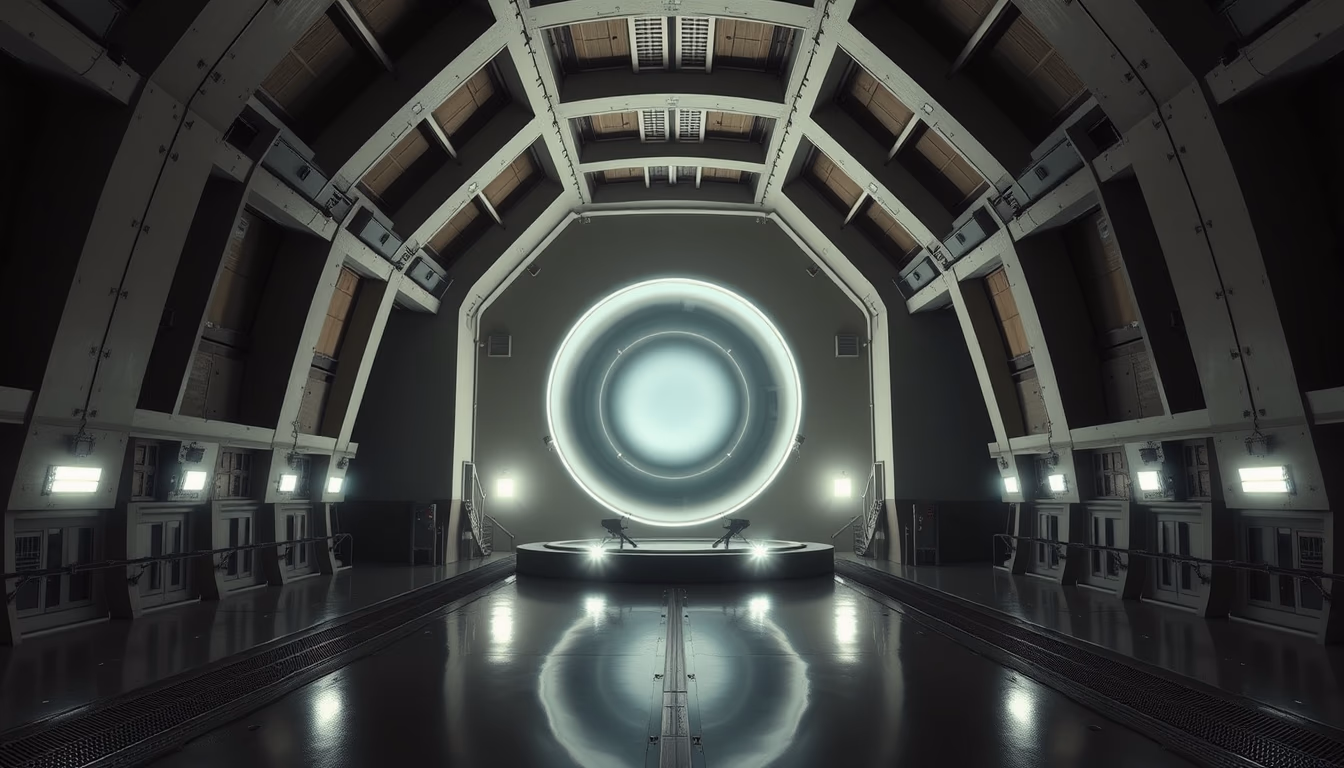 nuclear reactor core glow in editorial style