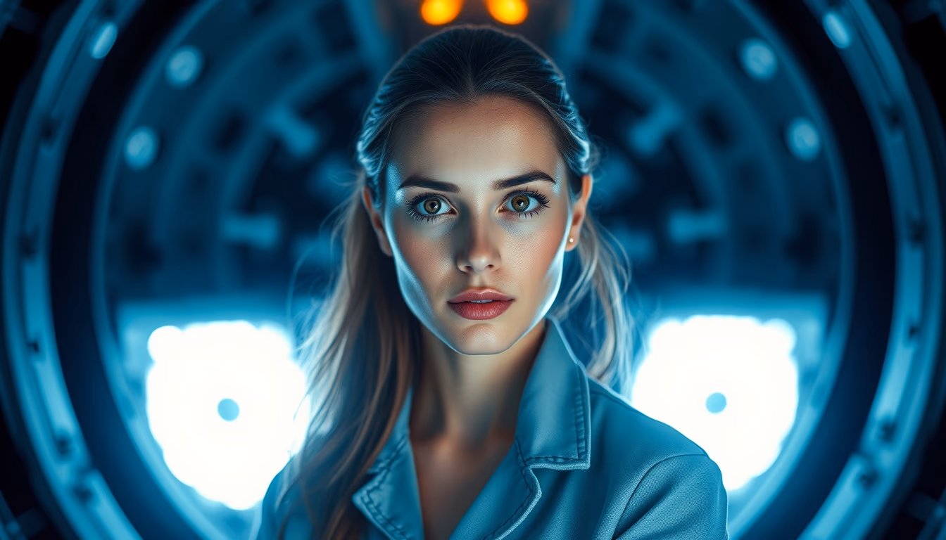 nuclear reactor core glow in editorial style