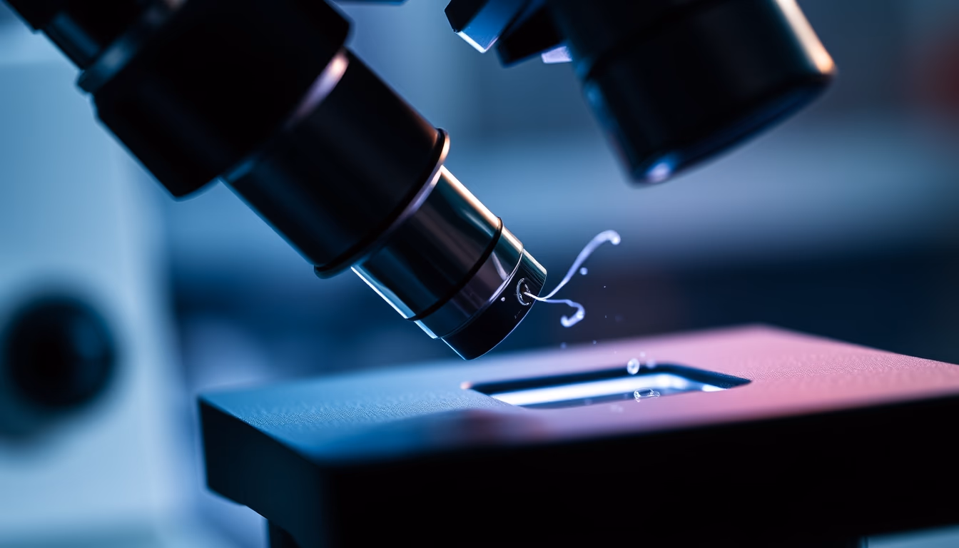 nucleus chromosomes microscope in editorial style