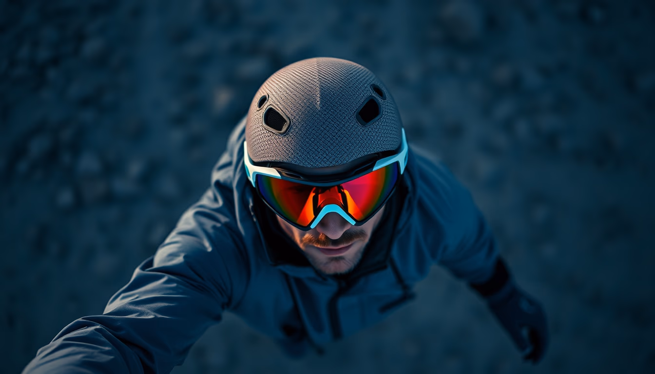oakley sport wraparound in editorial style