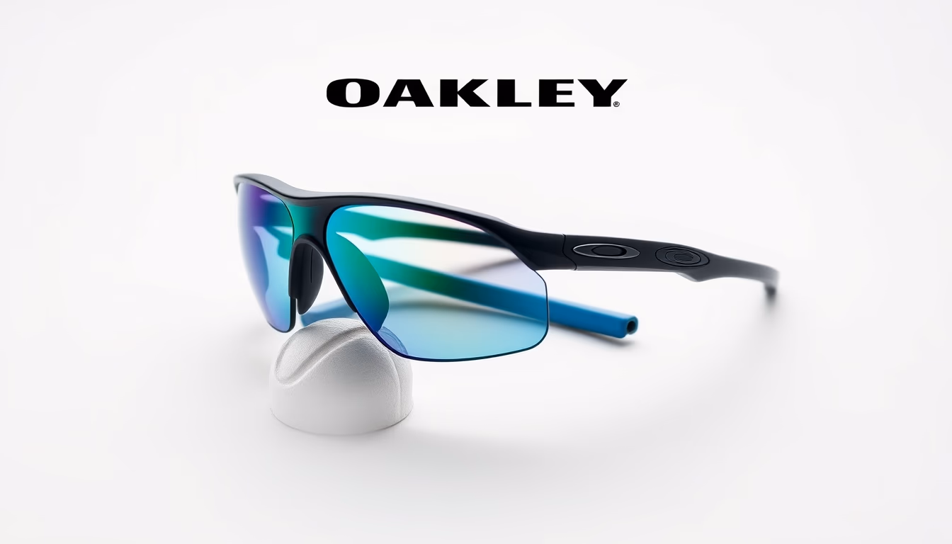 oakley sport wraparound in editorial style